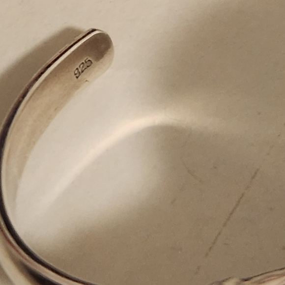 Handmade heavy genuine Baltic Amber and Sterling Silver cuff Bracelet New 26.5 G - Picture 5 of 16